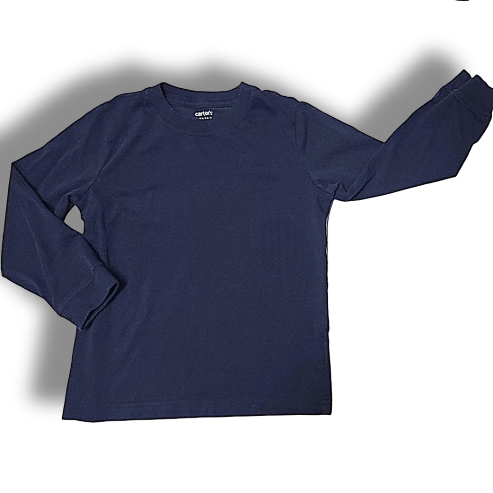 Carters Toddler Dark Blue Long Sleeve Cotton Jersey Tee size 3t